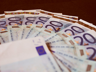 Image showing Retro look Euro bank notes