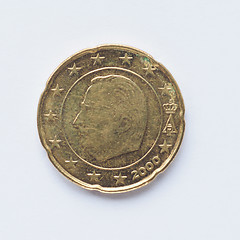 Image showing Belgian 20 cent coin