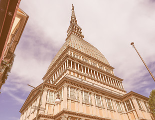 Image showing Retro looking Mole Antonelliana Turin