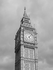 Image showing Black and white Big Ben in London