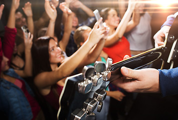 Image showing close up of people at music concert in night club