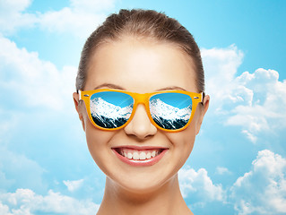 Image showing happy face of teenage girl in sunglasses