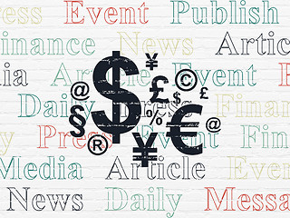 Image showing News concept: Finance Symbol on wall background