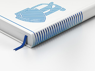 Image showing Insurance concept: closed book, Car And Shield on white background