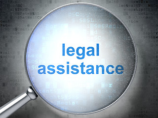 Image showing Law concept: Legal Assistance with optical glass