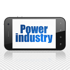 Image showing Industry concept: Smartphone with Power Industry on display