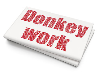 Image showing Business concept: Donkey Work on Blank Newspaper background