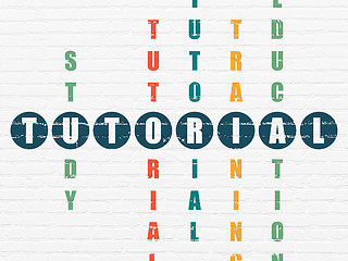 Image showing Learning concept: Tutorial in Crossword Puzzle