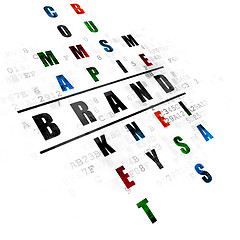 Image showing Marketing concept: Brand in Crossword Puzzle