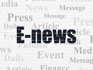 Image showing News concept: E-news on wall background