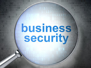 Image showing Security concept: Business Security with optical glass