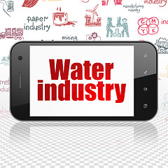 Image showing Industry concept: Smartphone with Water Industry on display