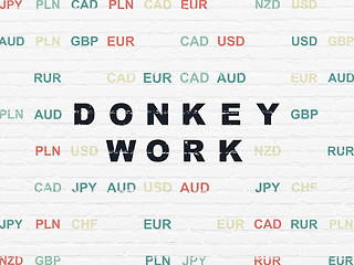 Image showing Finance concept: Donkey Work on wall background