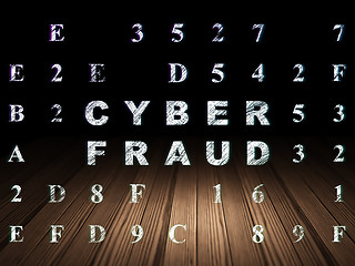 Image showing Security concept: Cyber Fraud in grunge dark room