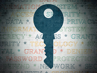 Image showing Security concept: Key on Digital Paper background
