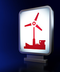 Image showing Industry concept: Windmill on billboard background