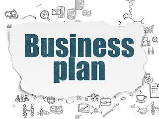 Image showing Finance concept: Business Plan on Torn Paper background