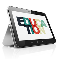 Image showing Learning concept: Tablet Computer with Education on  display