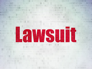 Image showing Law concept: Lawsuit on Digital Paper background