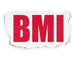 Image showing Health concept: BMI on Torn Paper background