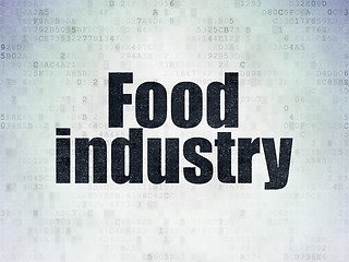 Image showing Manufacuring concept: Food Industry on Digital Paper background