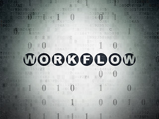 Image showing Business concept: Workflow on Digital Paper background