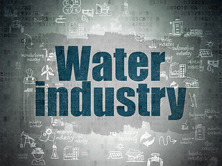 Image showing Manufacuring concept: Water Industry on Digital Paper background