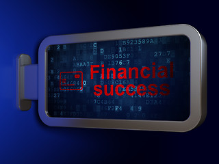 Image showing Money concept: Financial Success and Credit Card on billboard background