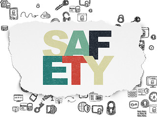 Image showing Privacy concept: Safety on Torn Paper background