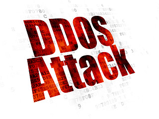 Image showing Privacy concept: DDOS Attack on Digital background