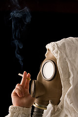 Image showing Person in gas mask