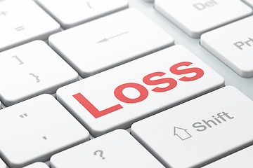 Image showing Finance concept: Loss on computer keyboard background