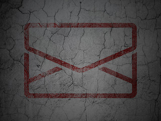 Image showing Business concept: Email on grunge wall background