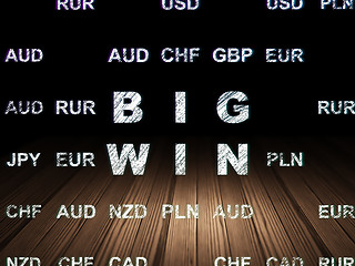 Image showing Finance concept: Big Win in grunge dark room