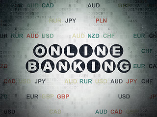 Image showing Finance concept: Online Banking on Digital Paper background