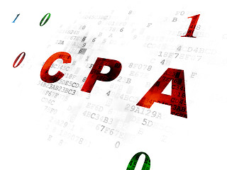 Image showing Finance concept: CPA on Digital background