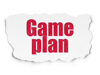 Image showing Business concept: Game Plan on Torn Paper background