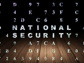 Image showing Security concept: National Security in grunge dark room