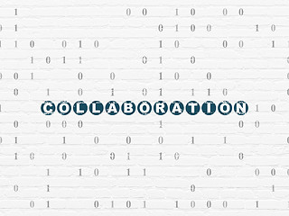 Image showing Business concept: Collaboration on wall background