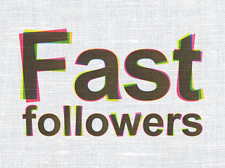 Image showing Finance concept: Fast Followers on fabric texture background