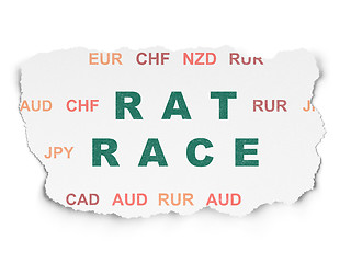 Image showing Business concept: Rat Race on Torn Paper background