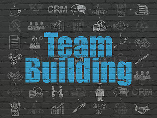 Image showing Finance concept: Team Building on wall background