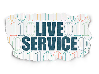 Image showing Finance concept: Live Service on Torn Paper background