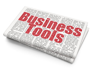 Image showing Business concept: Business Tools on Newspaper background