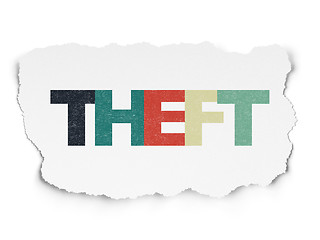 Image showing Security concept: Theft on Torn Paper background