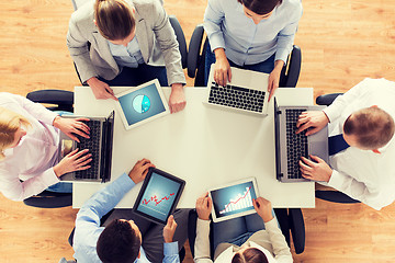 Image showing business team with laptop and tablet pc