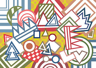 Image showing Abstract geometric shapes background