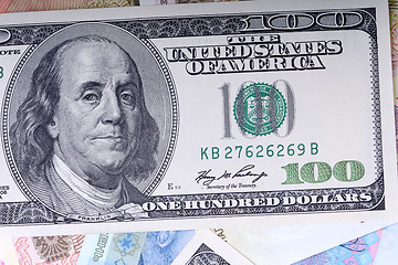 Image showing Ukrainian hryvnia and the american dollars