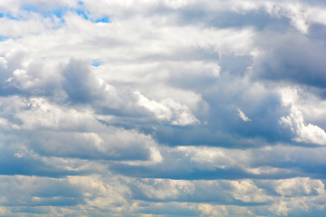 Image showing blue sky with cloud closeup