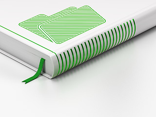 Image showing Business concept: closed book, Folder on white background